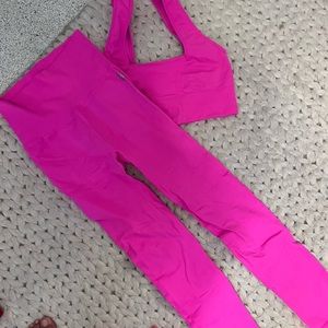 FREE PEOPLE SQUARE NECK BRA XS/S HOT PINK